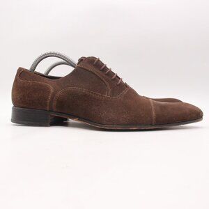 Russell & Bromley Brown Suede Men’s UK 8 Shoes Oxfords Cap Toe Made By Hand